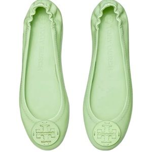 {Tory Burch} Minnie Travel Ballet With Leather Logo Flats
